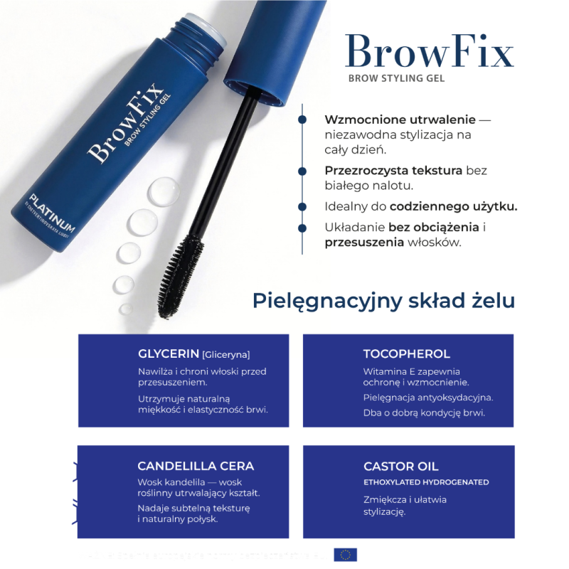Е»el do stylizacji brwi BrowFix z pielД™gnujД…cД… formuЕ‚Д… PLATINUM 5 ml